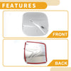 Mitsubishi Eclipse Chrome Silver Red Fuel Tank Door Cap