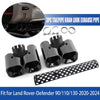 Defender 110 130 90 (2020-2024) - 3 x Tailpipes Black Tail Pipe Exhaust