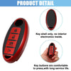 Nissan Cabstar Red Silicone Smart Key Fob Case Cover Protector (2008-2009)