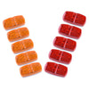 Trailer Truck RV 10x Amber/Red LED Side Marker Lights