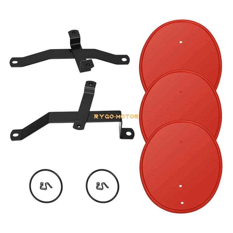 Honda Z50 Z50R 3 x Red Number Plate Brackets, Clips & Bands (1979–1987)