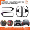 LDV T60 Pro, MG Extender Matte Black Headlight Taillight Cover Trim (2019-2022)