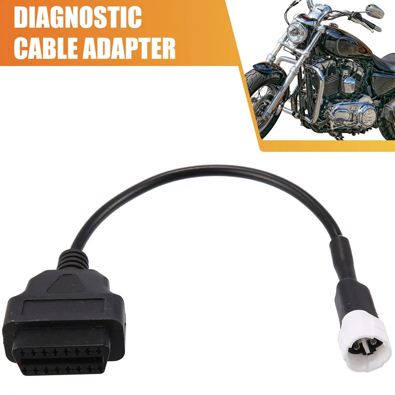 Motorcycle 3 Pin OBDII Cable Diagnostic Adapter