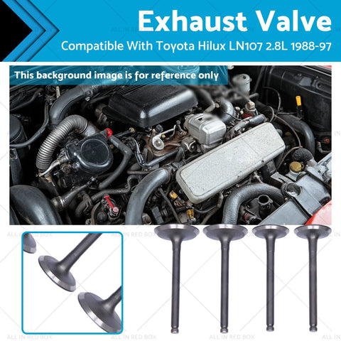Toyota Hilux LN106 LN107 LN111 LN166 1988-1997 4 Pcs Exhaust Valves