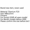 Suzuki GSXR Bandit 12 x Brake Disc Bolts M8 x 22mm Titanium TC4 (F2)