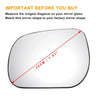 Toyota Verso Left Side White Mirror Glass with Back Heated (2009–2012)