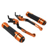 Suzuki GSXR600 / 750 Orange Extendable Brake Clutch Levers Grip Set (2006-2023)