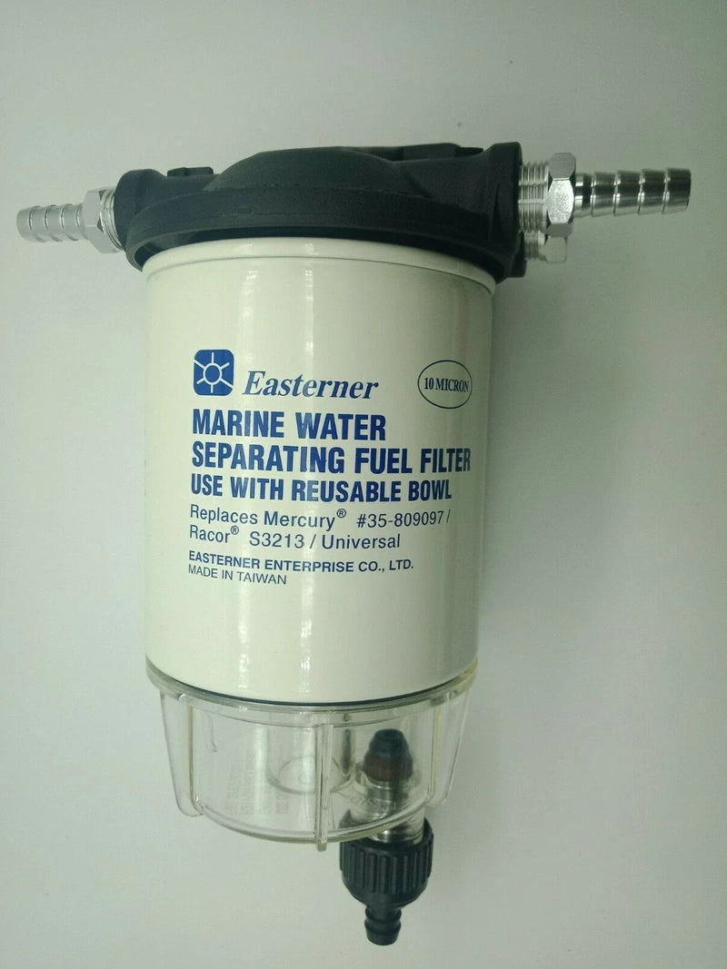 OMC, Mercury, Yamaha Outboard Water Separator Kit, Fuel Filter, Clear Bowl