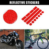 Vehicle Motorcycle Red 2 x Reflective Safety Warning Strip Tape Sticker