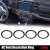 Jeep Wrangler JL 4pcs Air Conditioner Vent Ring Trim Covers (2018-2021)