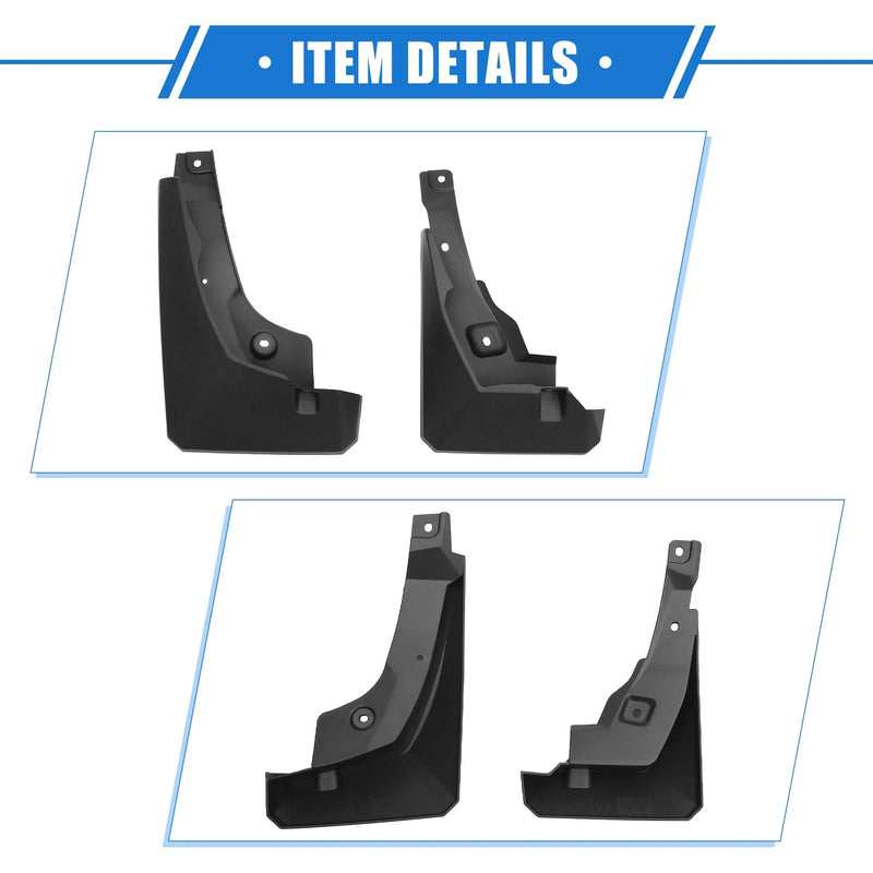 Toyota RAV4 2019-2023 Black Front Rear Splash Guards Mud Flaps