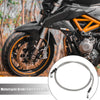 Motorcycle Brake Clutch Oil Hose Line Pipe / 110cm / Hydraulic Silver Tone
