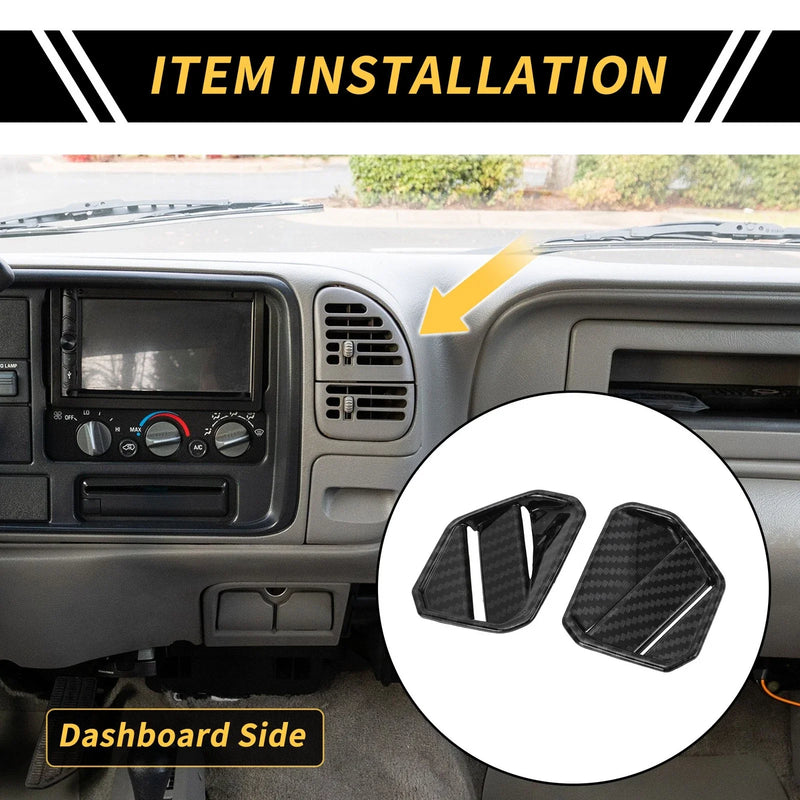 Toyota Tundra Carbon Fiber Air Vent AC Outlet Cover Trim (2022-2024)