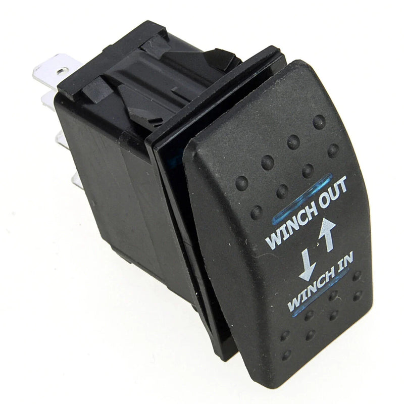 7 Pin Marine Boat Rocker Toggle Switch ON-OFF-ON LED Light 12V 24V