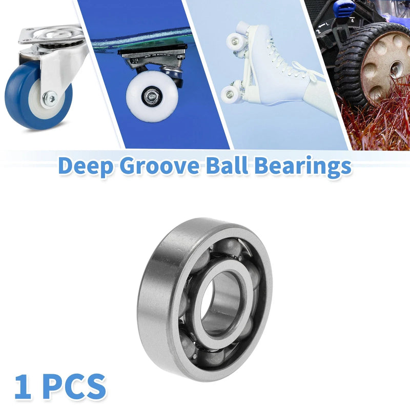 Deep Groove Ball Bearings 22x56x16mm 1 Pcs Silver Tone