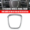Audi A3 A4 A5 A6 Q5 Q7 Steering Wheel Ring Trim Center Frame Cover Silver