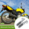Motorcycle FootPegs 4.9" Rear Footrest Rubber Metal Silver Tone 2 x