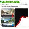 Mitsubishi Delica B34A B35A B37A B38A Dashboard Cover Black Red Flannel (1986-1994)