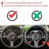 BMW M-Sport F10 F06 F12 F13 F32 Black Carbon Fiber Look Steering Wheel Trim