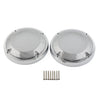 Harley Touring (1983-2020)  Chrome 6.5" Saddlebag Lid Speaker Grill Covers