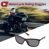 Motorcycle Riding Gray Lens Black Frame Tri-acetel Cellulose Goggles