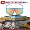 Motorcycle Goggles / Multicolor Lens Blue with Red Spots / Frame