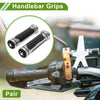 Motorcycle Grips / 7/8" 22mm Hand Grips Rubber Silver Tone