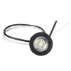 Truck Trailer Caravan 4 x Round Side Marker Mini White Light 3-LED Lamp