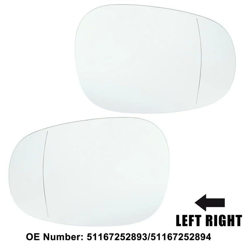 BMW 335i 135i 328i M3 128i Pair Left Right Mirror Glass Replacement