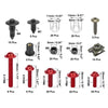 Kawasaki Yamaha 195pcs Motorcycle Fairing Bolts Fastener Red