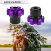Motorcycle 13.5mm Aluminum Alloy Slider Frame Screws 1 Set Purple Hex Key