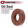 Oil Seal 20x47x10mm FKM Rubber Brown 2 Pcs
