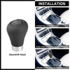 BMW 1 / 3 / 5 / 6 Series - Black / Silver Tone 5-Speed Gear Shift Knob