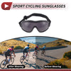 Motorcycle Riding Goggles Deep Gray Lens Black Frame PC PU Cycling Sunglasses