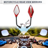 Motorcycle Rear View Black Red Iron Plastic 1 Set M10 Handlebar Mirrors