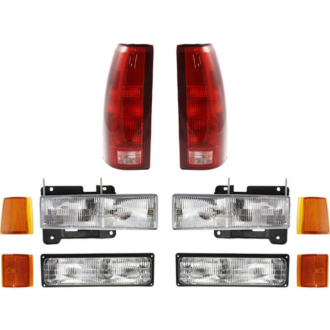 Headlight Kit For 1994-1998 GMC C1500 K1500 Suburban with
