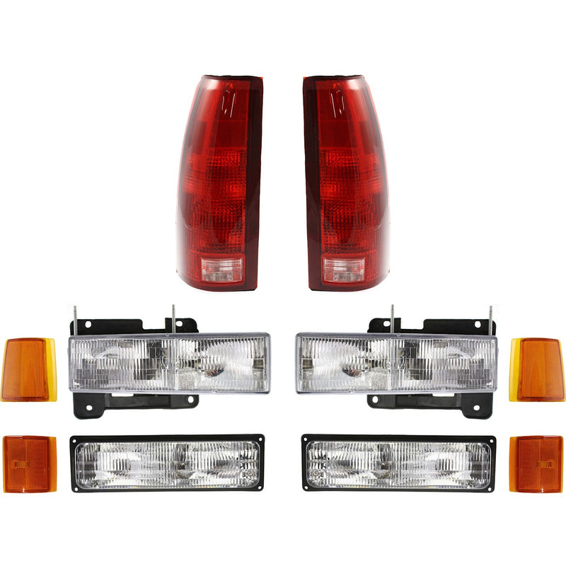 Headlight Kit For 1994-1998 GMC C1500 K1500 Suburban with