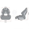 Relaxn Mako Series Premium Bucket Boat Seat Grey Carbon/Silver + Cover
