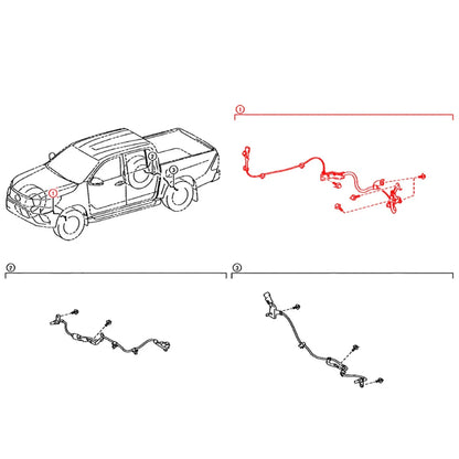 Front ABS Wheel Speed Sensors for Toyota Hilux2015-2022