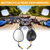 M10 Motorcycle Rear View Mirrors Side Mirror Carbon Fiber Pattern Black