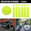 Helmet for Bicycle Motorcycle Green 24pcs Reflective Safety Stickers PET