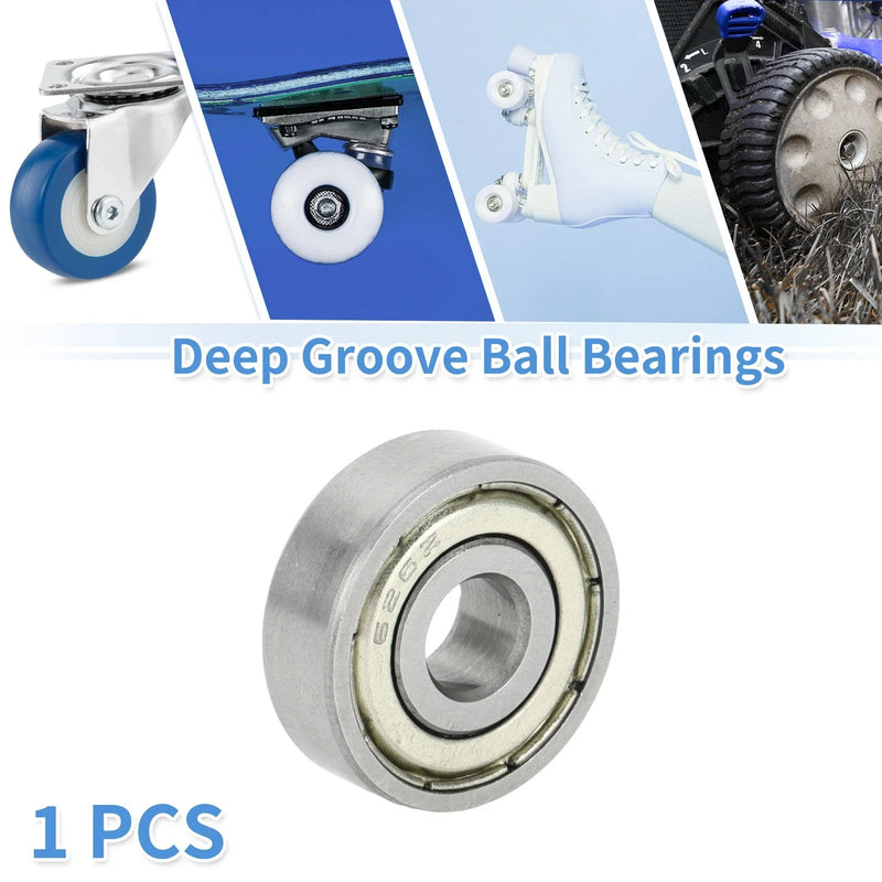 Scooter Skateboard Wheel Deep Groove Ball Bearings 6x19x6mm