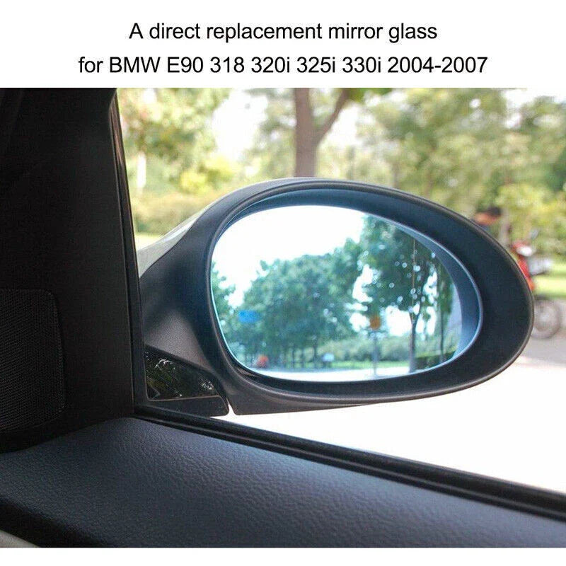BMW E82 E88 E90 E91 E92 E46 Right Side Heated Mirror Glass (2007-2013)