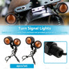 Universal Fit 4 x Black Motorcycle Amber Bullet Turn Signal Blinkers