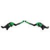 Honda CBR600RR CBR954RR Green Extendable Brake Clutch Levers (2002-2006)