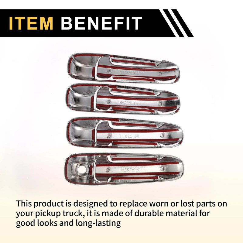 Dodge Ram 1500 (2002-2008) Silver Tone 1 Set Car Door Handle Protector