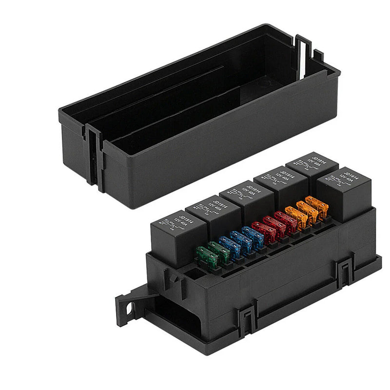 Car, Truck, Boat 11-Way Fuse Box w/ Pre-Wires (Universal)