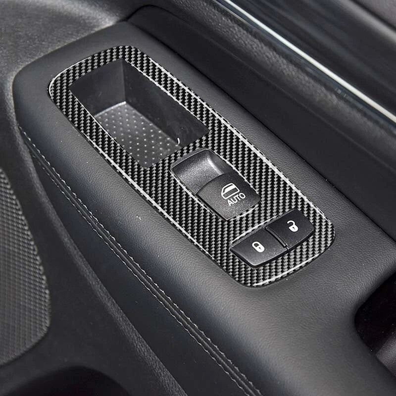 Grand Cherokee 2011-2019 Carbon Fiber Window Control Buttons Cover Trim Fit