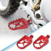 Motorcycle 1 x Pair Foot Peg 360° Rotating Aluminum Alloy Red