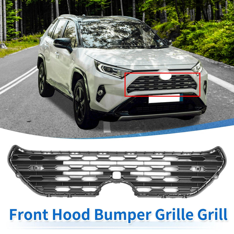 Toyota RAV4 Front Hood Bumper Grille with Hole (2019–2022)